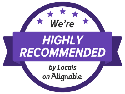 Alignable award for being highly recommended digital marketers
