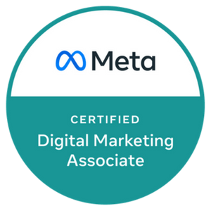 Facebook certification badge for digital marketing and social media marketing.